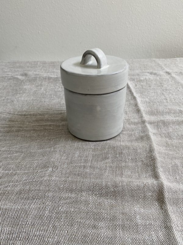 Barattolo piccolo in ceramica fatto a mano in Toscana